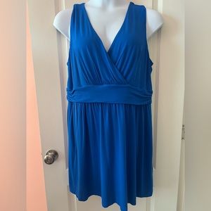 Cynthia Rowley Blue Sleeveless V Neck Dress